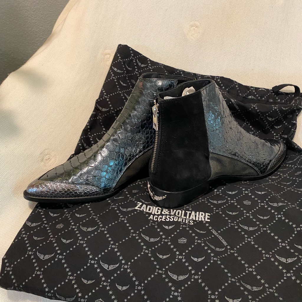 Zadig & Voltaire Python Ankle Bootie